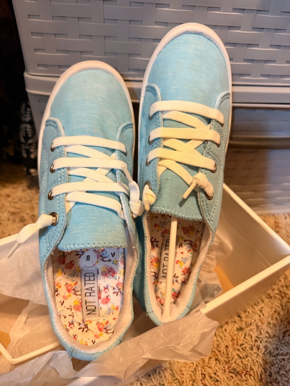 Not Rated Light Blue Canvas Sneakers